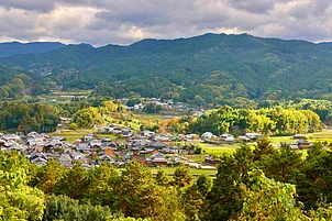 Shutterstock : A panoramic view of Asuka Village from Amakashi Hill Observatory