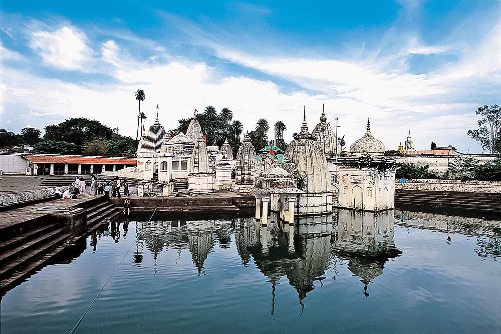 Amarkantak/Madhya Pradesh: The Narmada Temple in Amarkantak, where the Narmada originates and remains central to pilgrimage, ritual and river worship