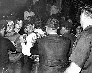 The only known photograph taken during the first night of the Stonewall riots, by freelance photographer Joseph Ambrosini, shows LGBTQ+ youth scuffling with police