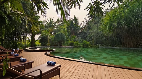 The pool space at Niraamaya Retreats, Kumarakom