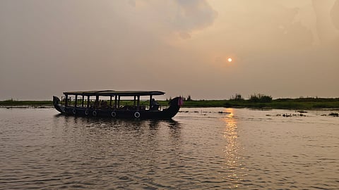 Sunset over the Vembanad Lake, Kumarakom