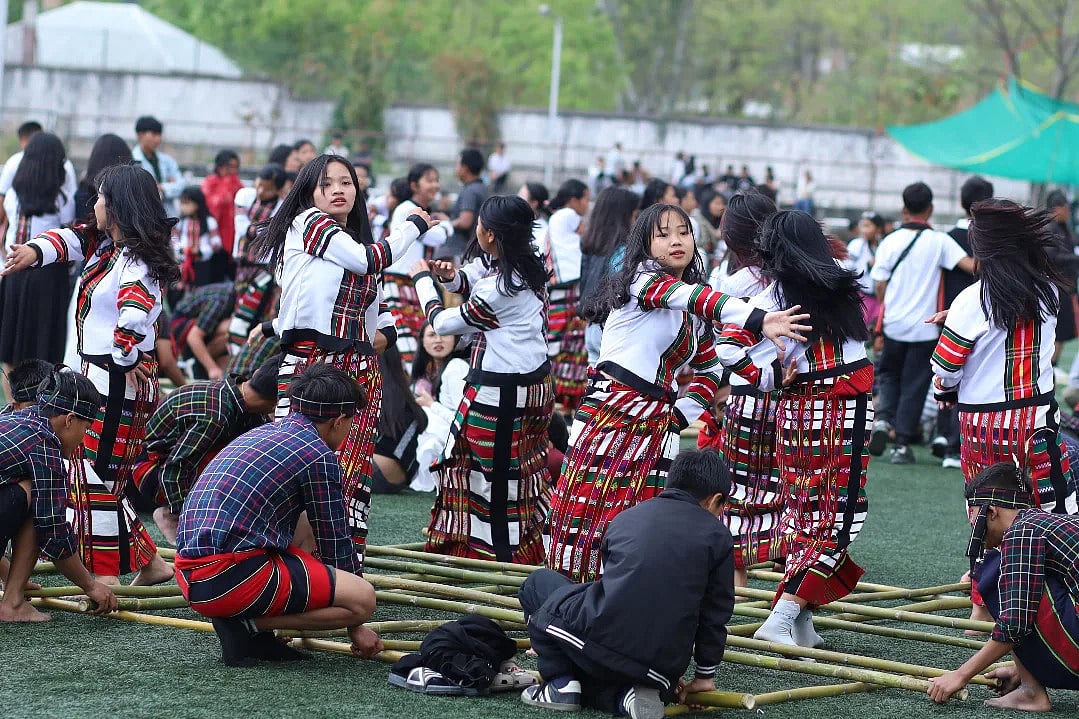 The rhythmic movements of the Cheraw bamboo dance bring the spirit of Chapchar Kut to life, celebrating Mizo heritage through music, precision and tradition.
