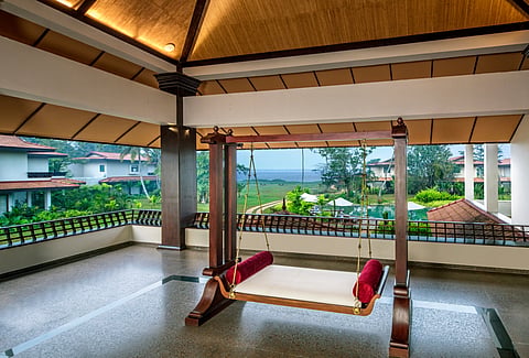 The lobby at Niraamaya Retreats Backwaters & Beyond