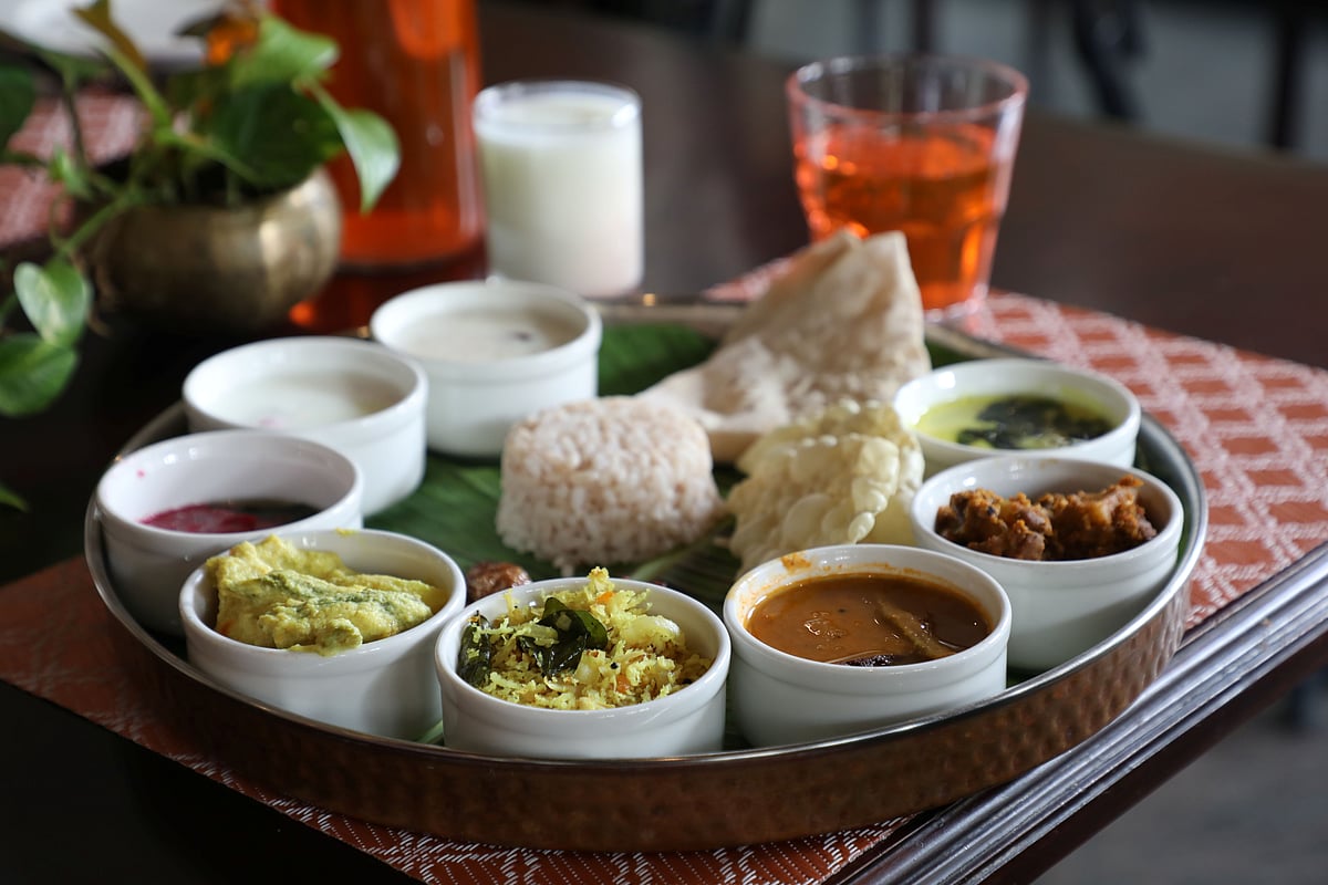 The Sadya meal at Cafe Samsara