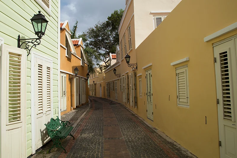Street view of Kura Hulanda, part of Willemstad Curacao