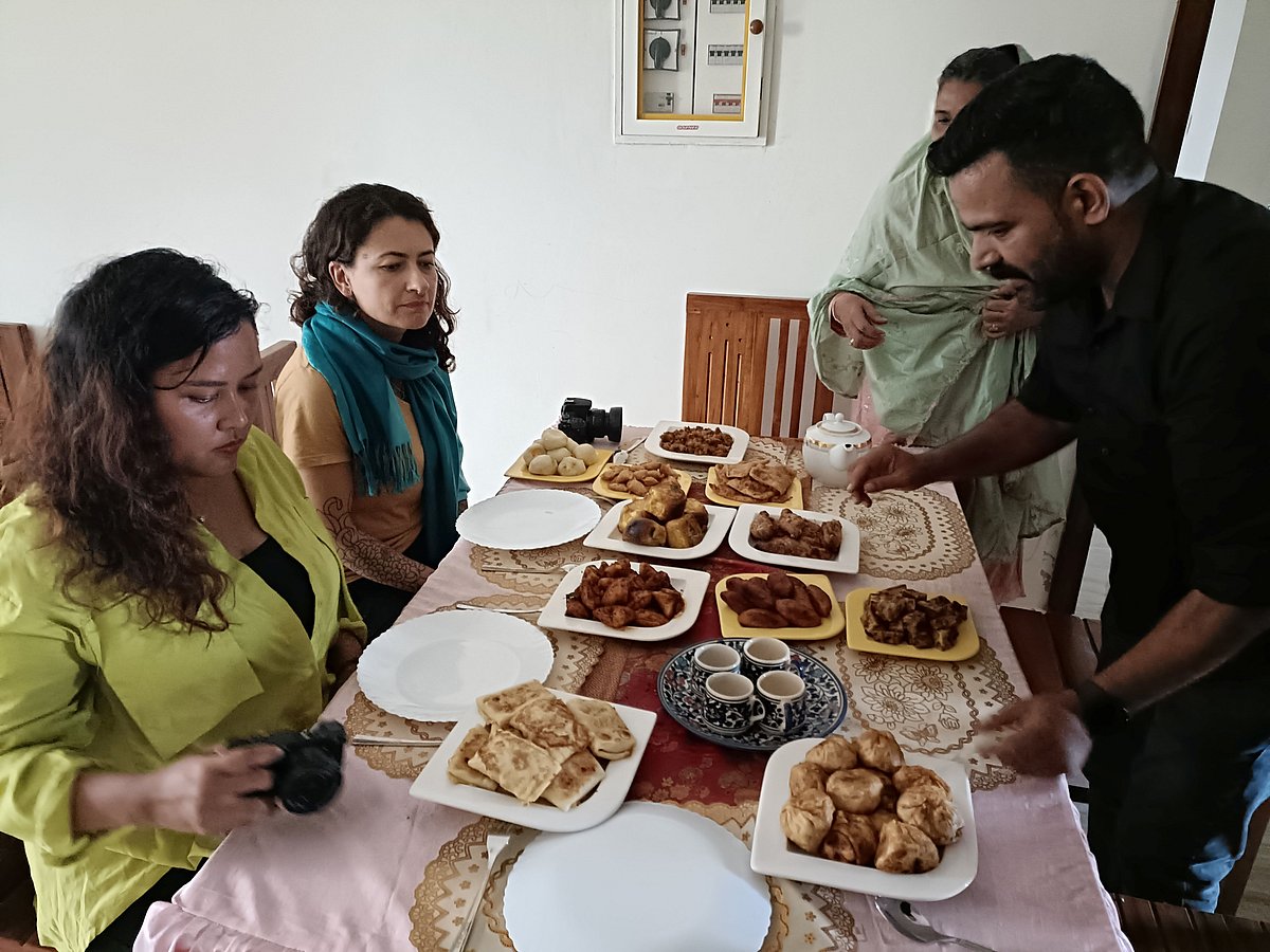 Iftar hosted at the home of a local family