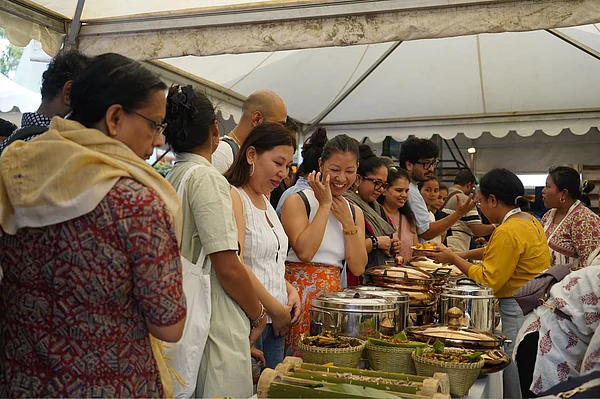 Supplied : Visitors at the Meghalaya Pineapple Festival in Dilli Haat, New Delhi