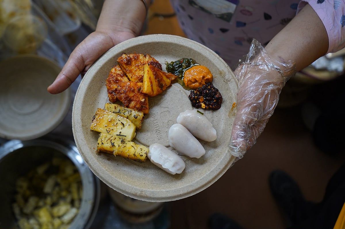 A colourful spread of pineapple-inspired dishes at the Meghalaya Pineapple Festival