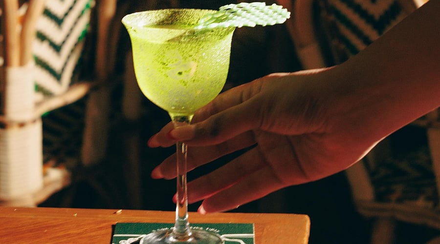 One of the matcha cocktails on the After Hours menu at Blondie