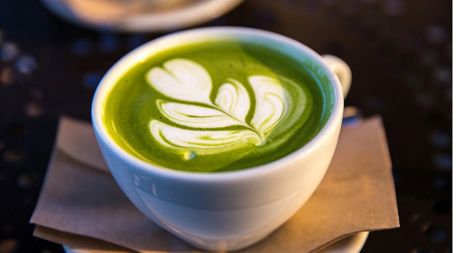 Matcha is prepared with warm water in a chawan. It is whisked using a bamboo stick called a chasen.