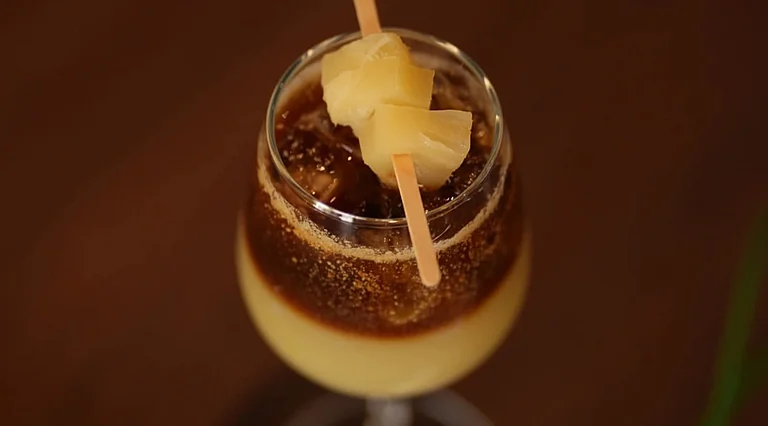 Trio Pina at Savorworks Coffee Chocolate; slow-cooked Thai coconut puree to the sweetness of ripened pineapples - Instagram: @savorworksroasters