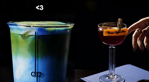 Blue Spirulina Matcha at Drop, and one of the Signature Blends at United Coffee House