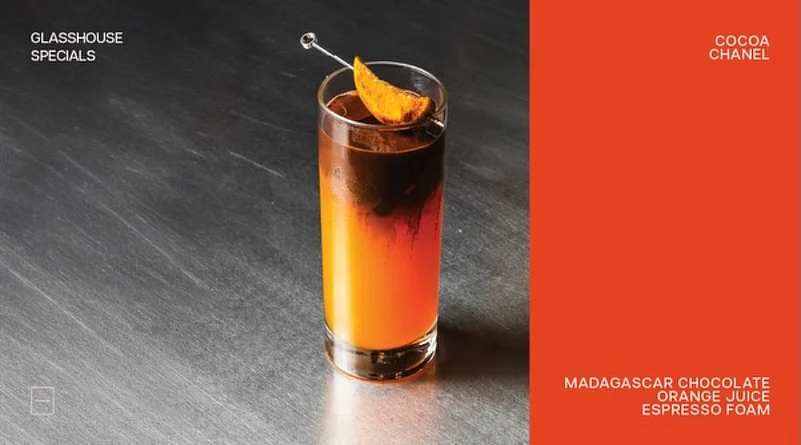 Madagascar chocolate orange juice espresso foam, a cocoa chanel at ATE