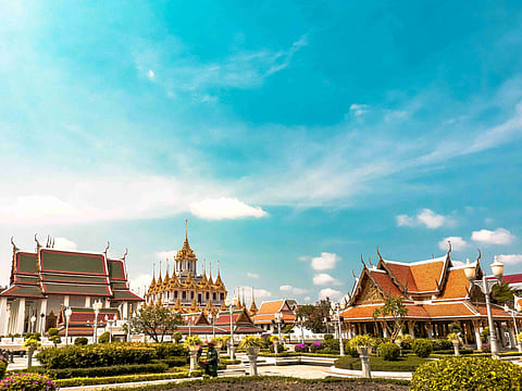 Loha Prasat, or Metal Castle of Wat Ratchanatdaram