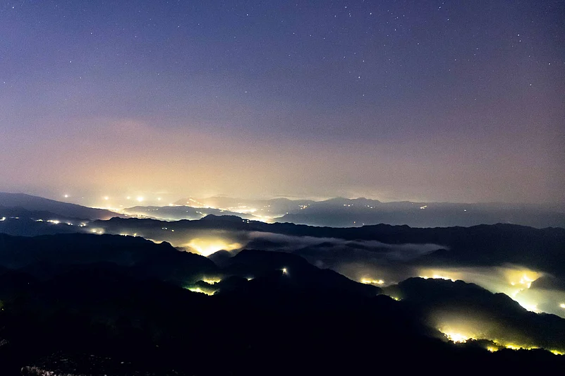 Head to Alishan, Taiwan for some pollution free night skies.