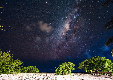 Vast beaches with a view against the Indian Ocean in Maldives