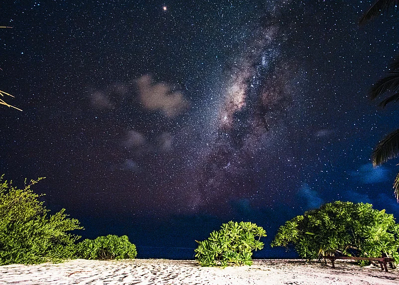 Vast beaches with a view against the Indian Ocean in Maldives