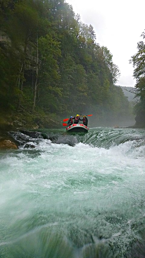 River rafting in the rapids (Representational)