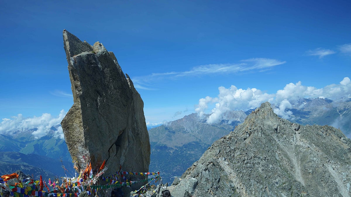 The Kinnaur Kailash mountain range in Himachal Pradesh
