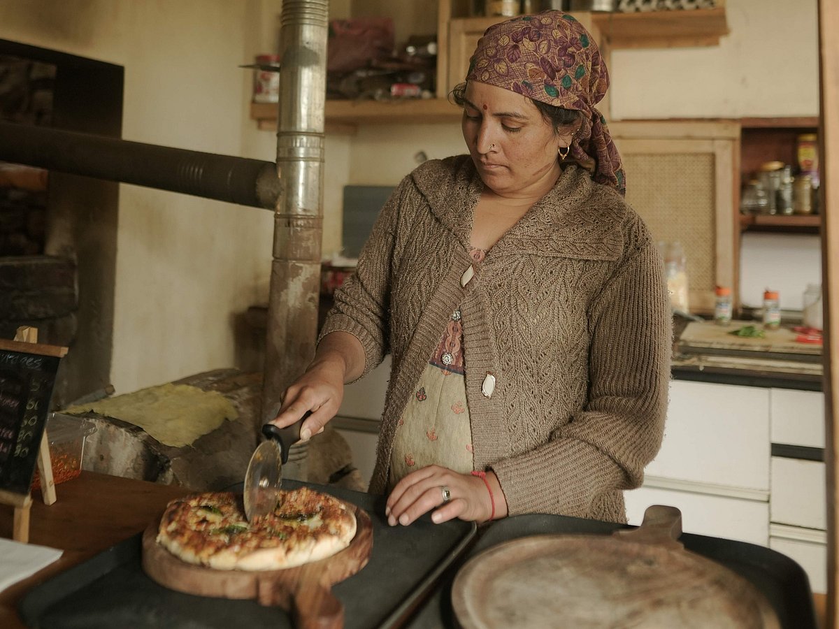 Making pizza at ART Village