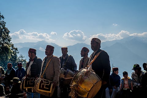 Locals during a traditional performance at Naggar