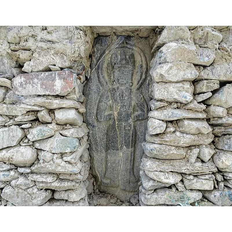 Buddhist Rock Carving in Zanskar