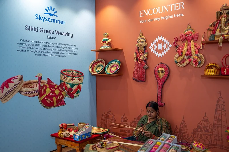 Ruby from Bihar with the Sikki Grass Handicrafts at the event