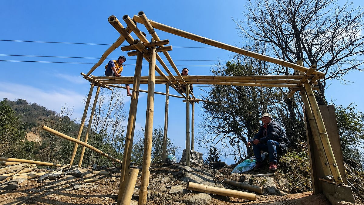 Lightweight bamboo construction offers a locally sourced, adaptable approach to building on sensitive mountain terrain