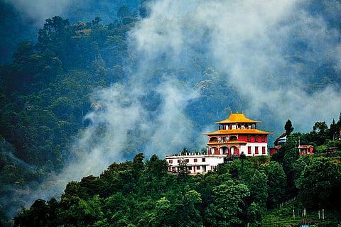 Gangtok's monasteries feel particularly atmospheric when it rains