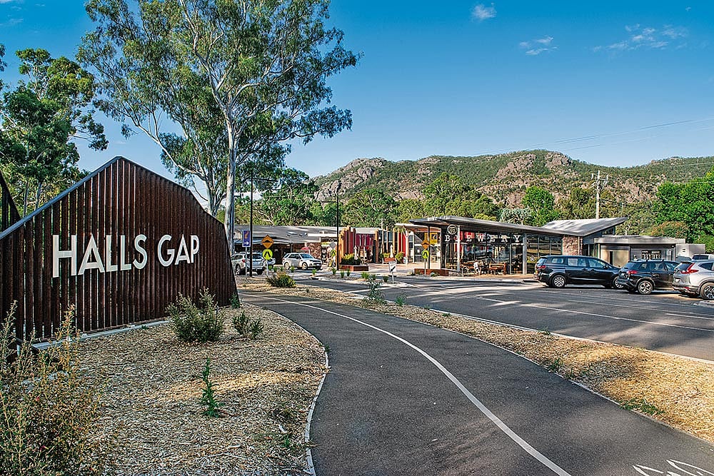 Wallabies and kangaroos are a common sight on the streets of Halls Gap and around