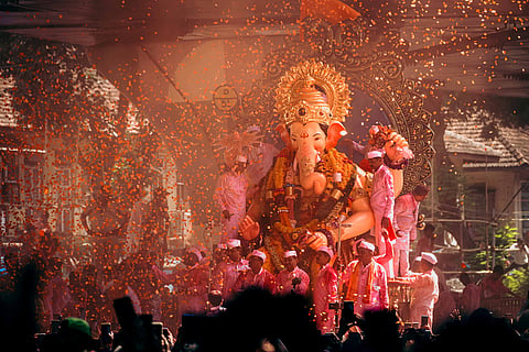Devotees gather for Ganesh Visarjan in Mumbai (For Representational Use Only)