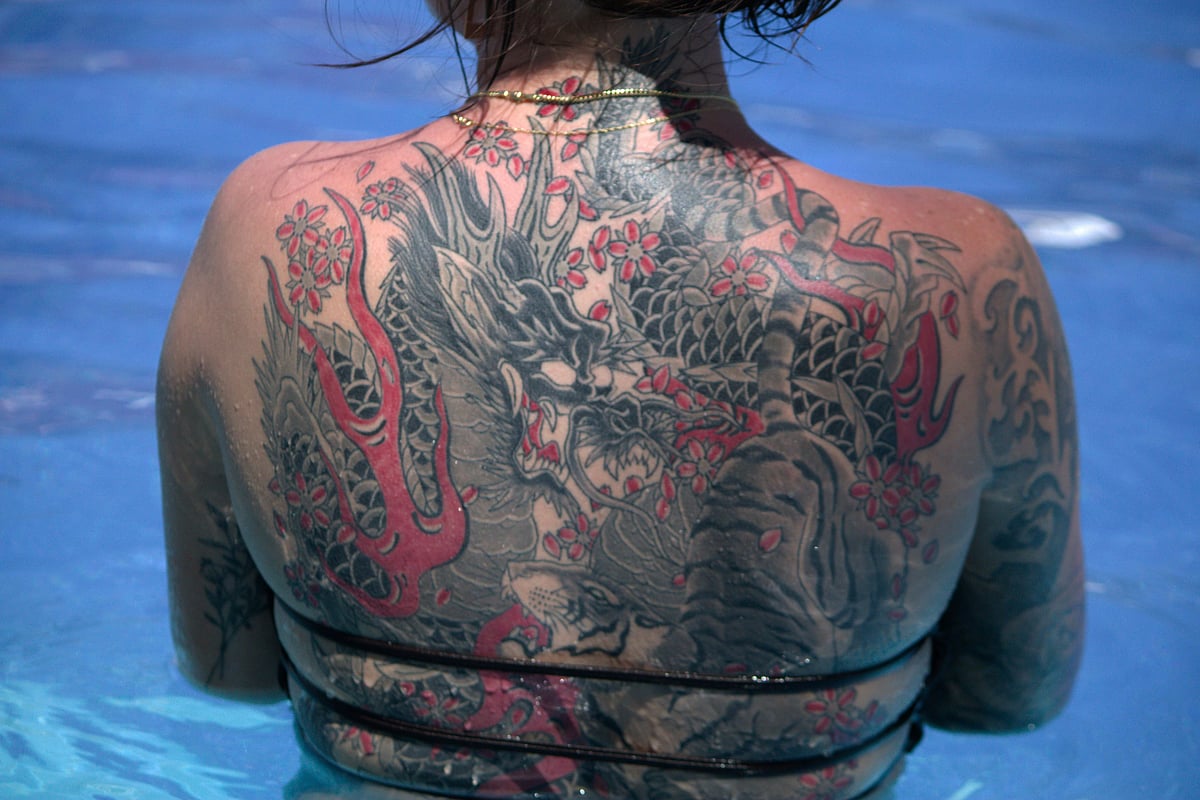 In Japanese tattoo art, the dragon is associated with water, rain and the forces of nature