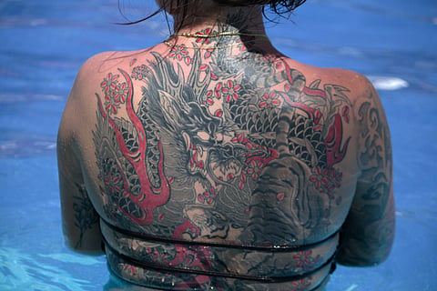 In Japanese tattoo art, the dragon is associated with water, rain and the forces of nature