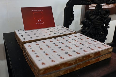 Mahjong sets at the Cheenapara Heritage Gallery