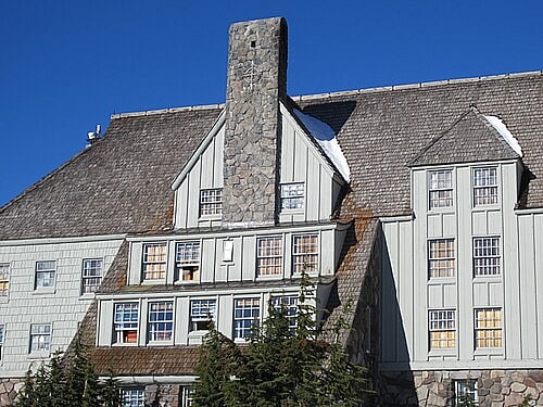Timberline Lodge, the exterior of the Overlook Hotel in The Shining