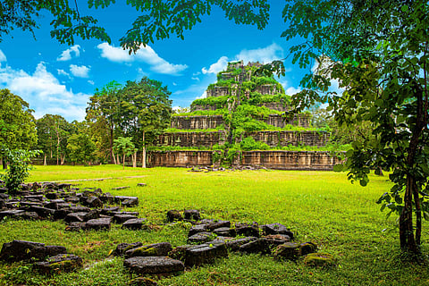 Archaeological ruins at Koh Ker