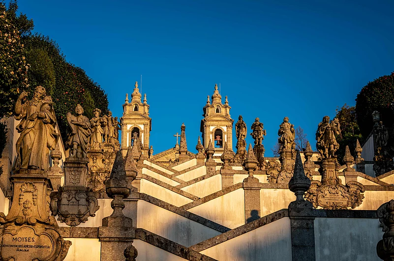 Stairs leading to Bom Jesus do Monte, Braga, Portugal