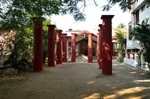 Aatchala Bari Pillars at the Sabarna Roy Choudhury estate, Barisha, Kolkata