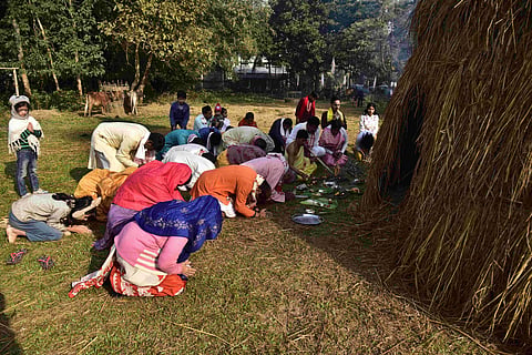 Magh Bihu marks the end of harvest season in Assam