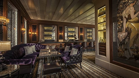 The dining area at Four Seasons Hotel Hong Kong