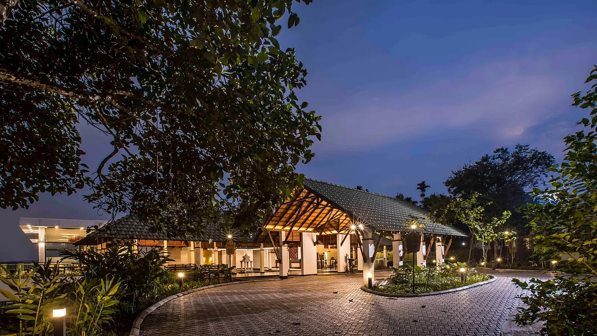 An evening view of the Great Trails Wayanad resort