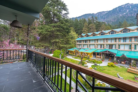 Private balcony overlooking the mountains