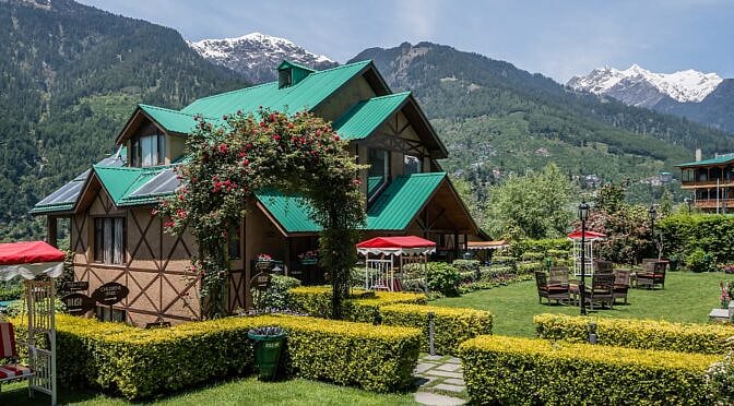 The balconies and gardens of Anantmaya Resort open towards the scenic landscape
