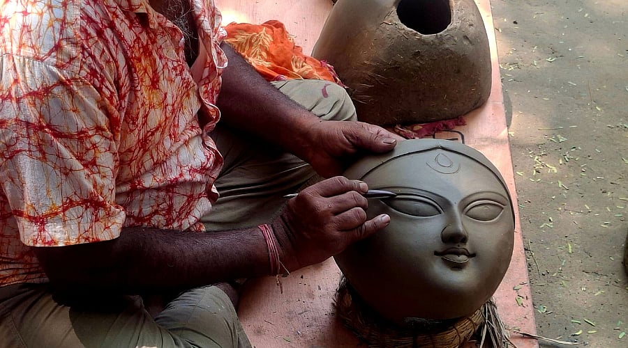 Debarati Pal : Durga Puja preparation in CR Park
