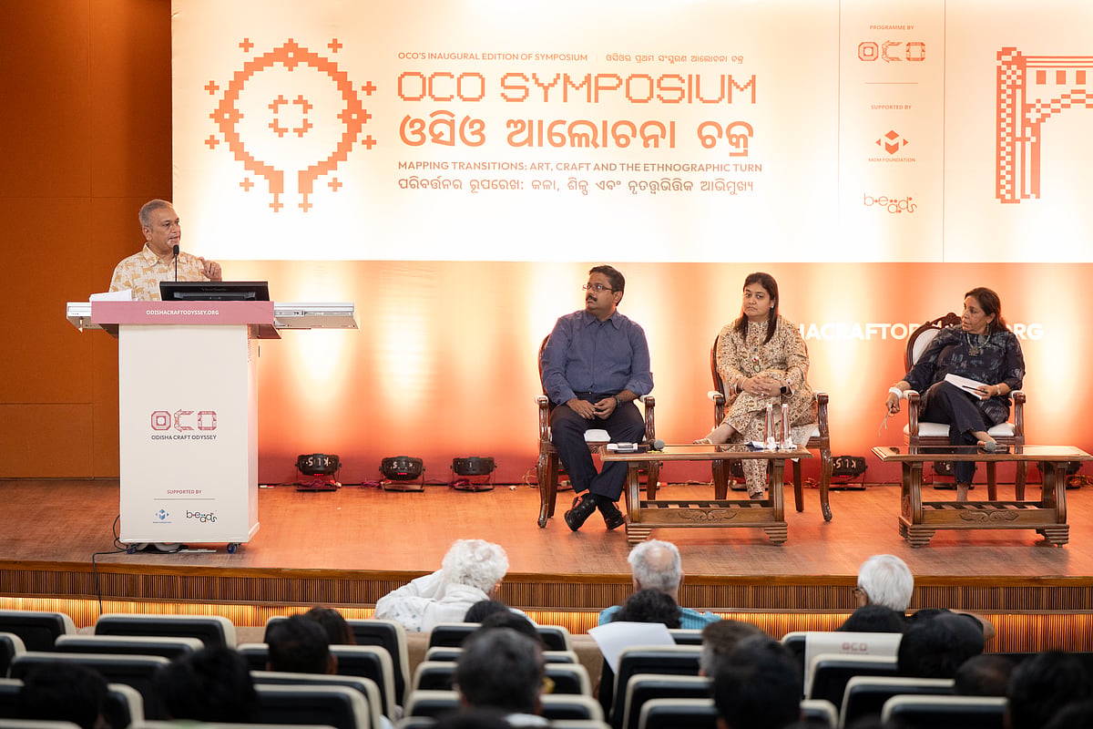 L-R: Charudutta Panigrahi · Cultural Policy Thinker
Siddhartha Mohanty · Director, MGM Foundation & Member, OCO Advisory Board
Richa Agarwal · Chairperson of Kolkata Centre for Creativity (KCC) and CEO of Emami Art
Monisha Ahmed · Founder & Executive Director, Ladakh Arts and Media Organisation (LAMO)