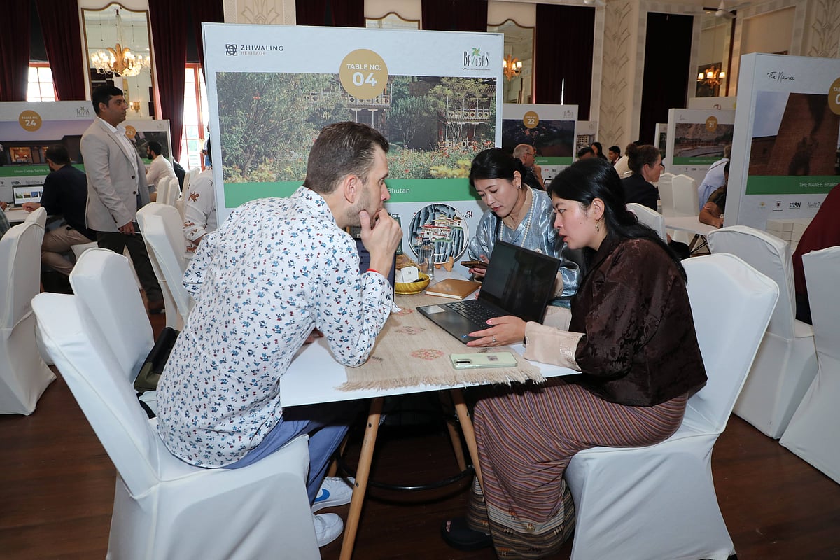 Mrs. Rinzin Lhamo, GM Operations and Ms. Kanjur  Om, Marketing manager of Zhiwaling Heritage