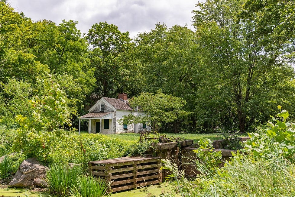The 184.5-mile C&O Canal Towpath runs from Georgetown in Washington, DC, to Cumberland in western Maryland