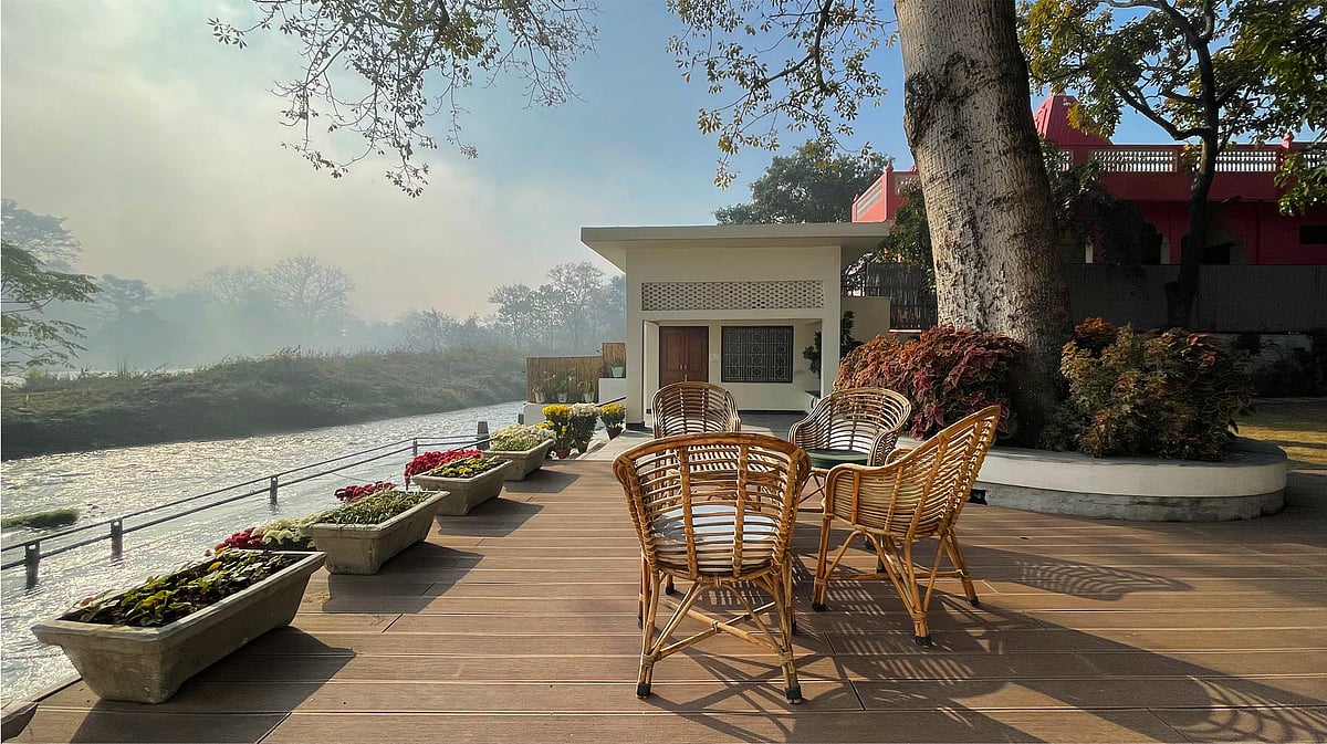 Amrit Bhawan is an eight-room heritage home by the Ganga, with a private ghat and regional Uttarakhand experiences