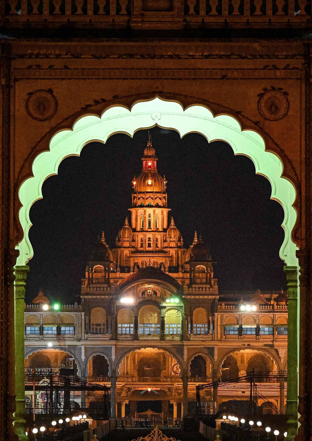 Shutterstock : Mysore Palace illuminated for Dasara