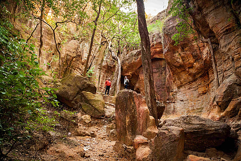 View of the Reechgarh cave, Pachmarhi, Madhya Pradesh